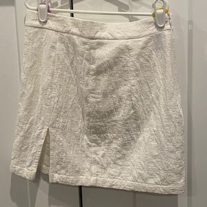 Off White Mini Slit Skirt